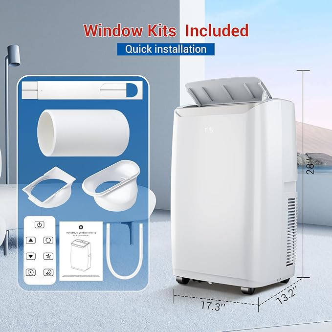 12, 000 BTU Portable AC Units for Rooms, 3-In-1 Portable Air Conditioner Up to - Image 7