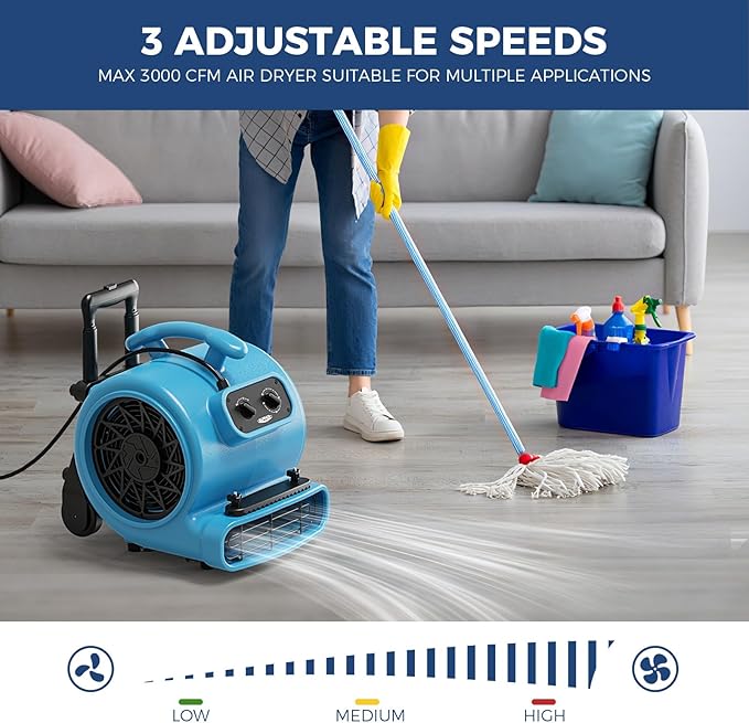 ALORAIR 3000 CFM Air Mover Blower Fan - Image 2