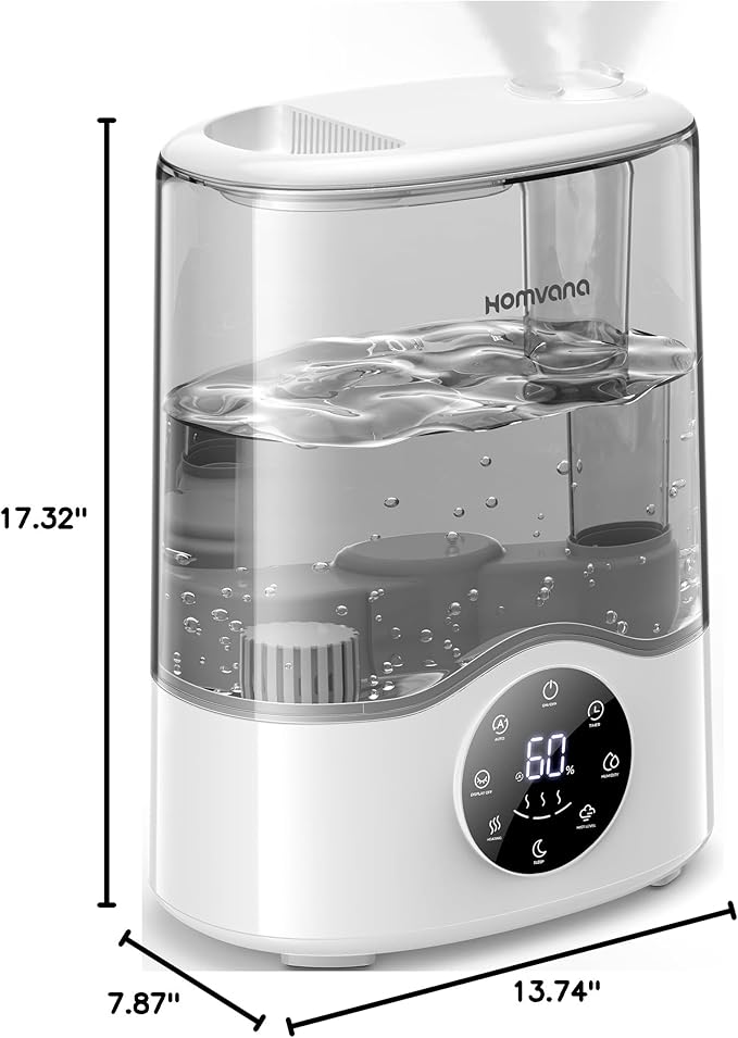 Homvana Humidifier Large Room, 7L Smart Warm and Cool Mist, Top-Fill Humidifiers - Image 10