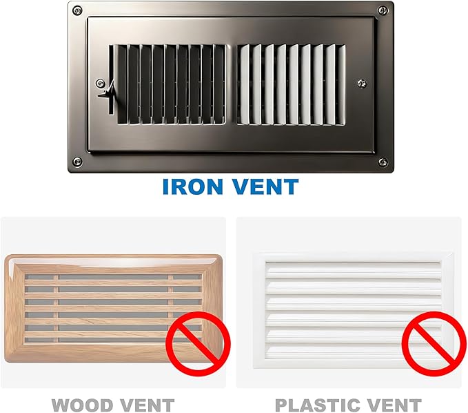 Vent Cover 2 Pack, Strong Magnetic Vent Covers 5.3x12 Inch, Ceiling Register - Image 3