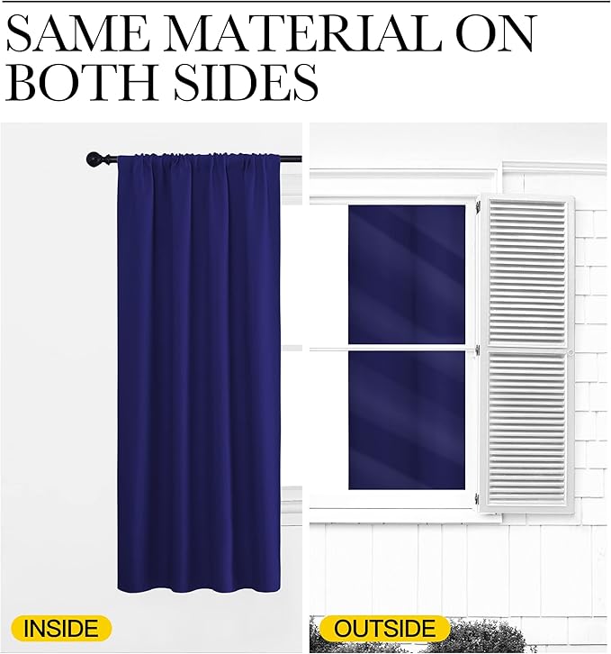 NICETOWN Blackout Curtains for Living Curtains, 2 Panels, 42 by 72, Room - Image 5