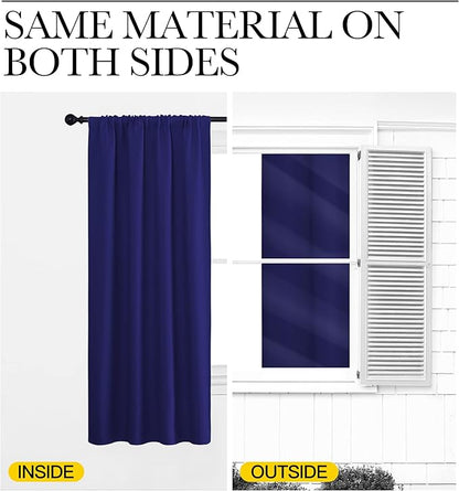 NICETOWN Blackout Curtains for Living Curtains, 1 Pair, 34-inch W x 72-inch L - Image 5