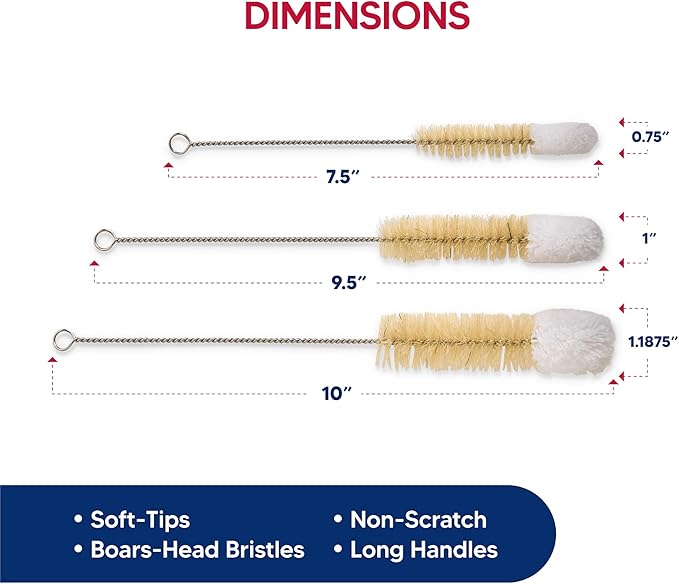 HIC Kitchen Soft-Tip Cleaning Brushes, Non-Scratch Microfiber - Image 2