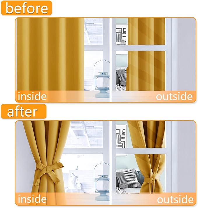 Hiasan RV Blackout Curtains for Bedroom, 52 x 30 Inches Long - Image 5