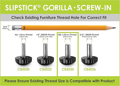 Slipstick Gorilla Outdoor Adjustable Furniture Levelers Weatherproof Screw in - Image 6