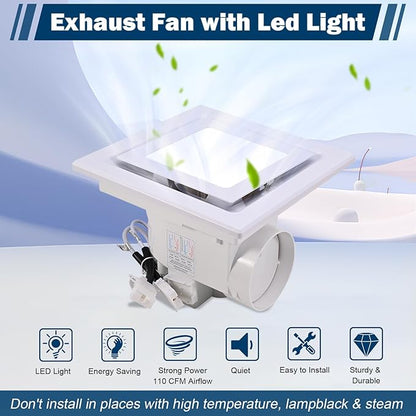 FEITON Square Bathroom Exhaust Fan - Image 2