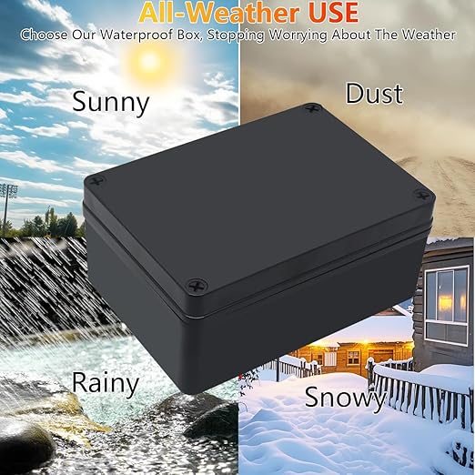 Junction Box, IP67 Waterproof ABS Black Project Box - Image 7