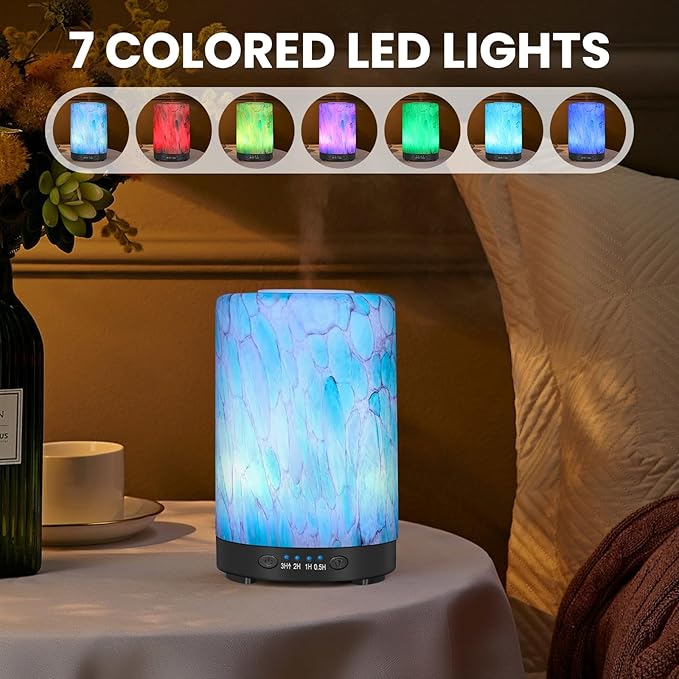 Essential Oil Diffuser, 120ML Glass Aromatherapy Diffuser - Image 3