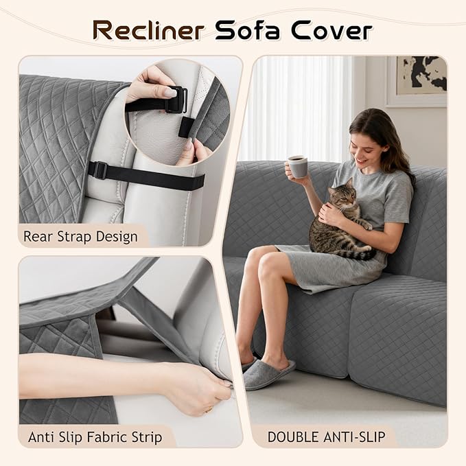 Arfntevss Waterproof Recliner Sectional Couch Covers - Image 4