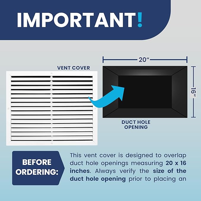 20x16 Inch Air Return Vent Cover Decorative – Premium Aluminum AC Vent Cover - Image 4