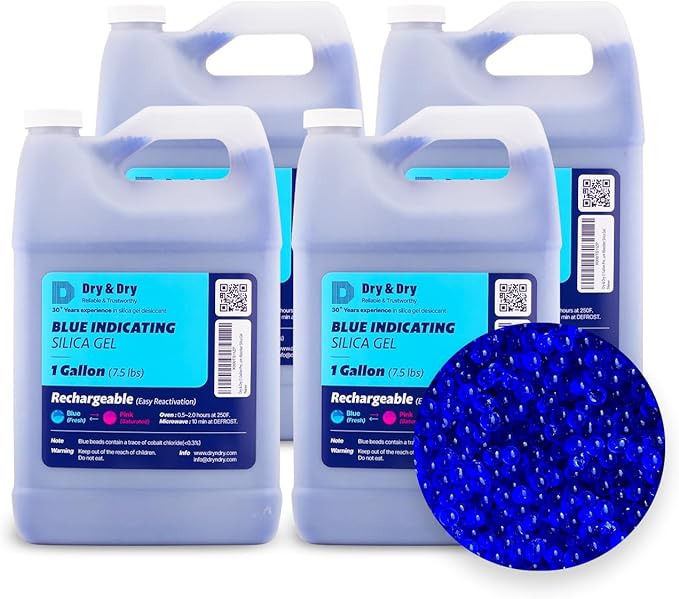 Dry & Dry Blue Indicating Silica Gel Beads by DryDry
