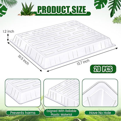 20 Pack Clear Plastic Humidity Domes - Image 2
