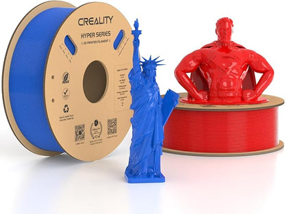 Official Creality Hyper PLA Filament 1.75mm Blue & Red 2KG, 30-600mm/s High by Creality