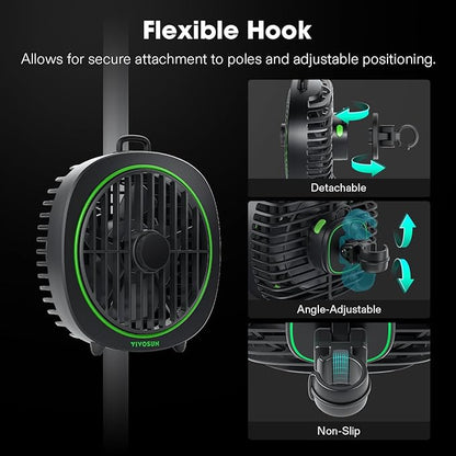 VIVOSUN AeroWave D4, 4” Grow Tent Clip Fan - Image 8