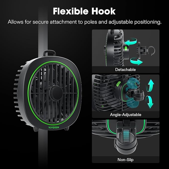 VIVOSUN AeroWave D4, 4” Grow Tent Clip Fan - Image 8