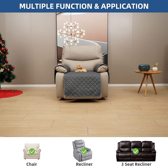 Eismodra Waterproof Recliner Chair Covers - Image 2