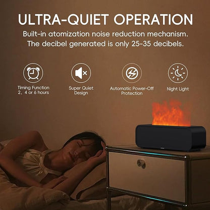 Essential Oil Diffuser, Flame Fire Oil Diffuser, 250ml Cool Mist Aromatherapy - Image 4