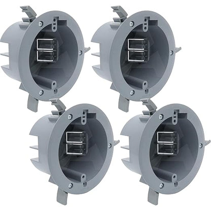 4'' Old Work Round Electrical Box, One-Gang Grey PVC Junction Box, 18 Inch by AirmontProducts