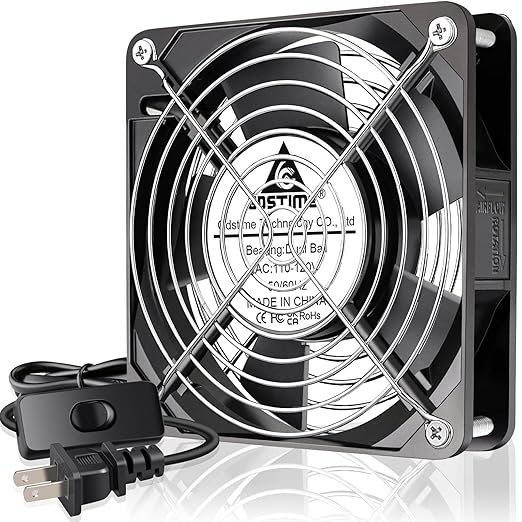 GDSTIME 120mm x 25mm 110V 115V 120V AC Powered Fan Dual Ball Bearing by GDSTIME