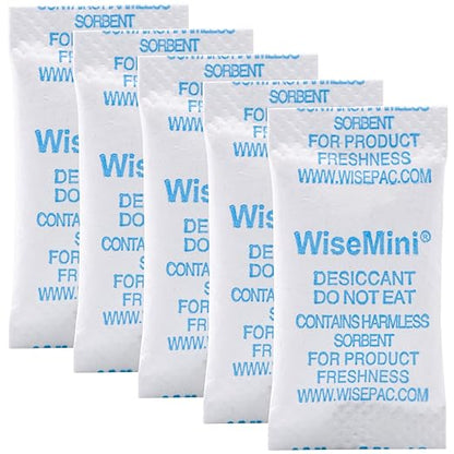 1 Gram 100 Packs Silica Gel Packets, Silica Packets, Food Grade Dessicant by Wisesorb