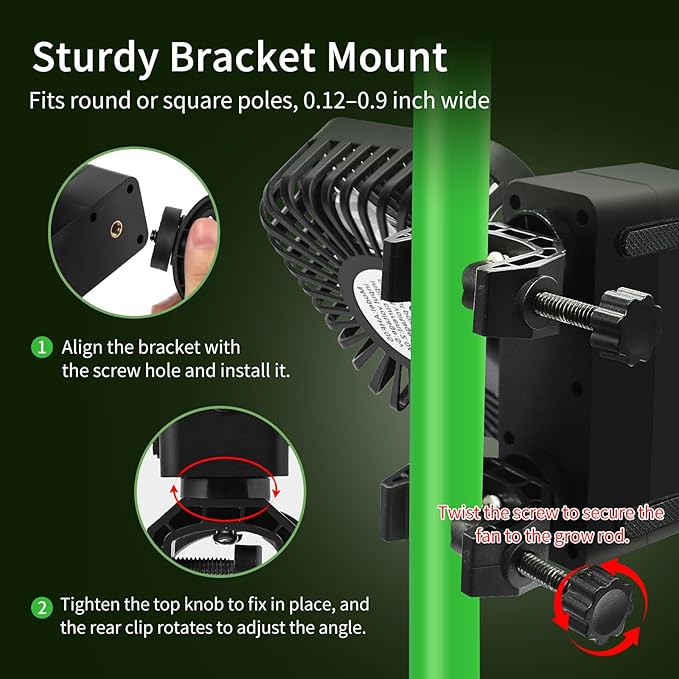 Grow Tent Fan 6”, LCD Display - Image 6