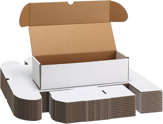 EXYGLO Trading Card Storage Box 25 Pack 520 Count 20pt, 10.6x3.8x2.9 Inch White by EXYGLO