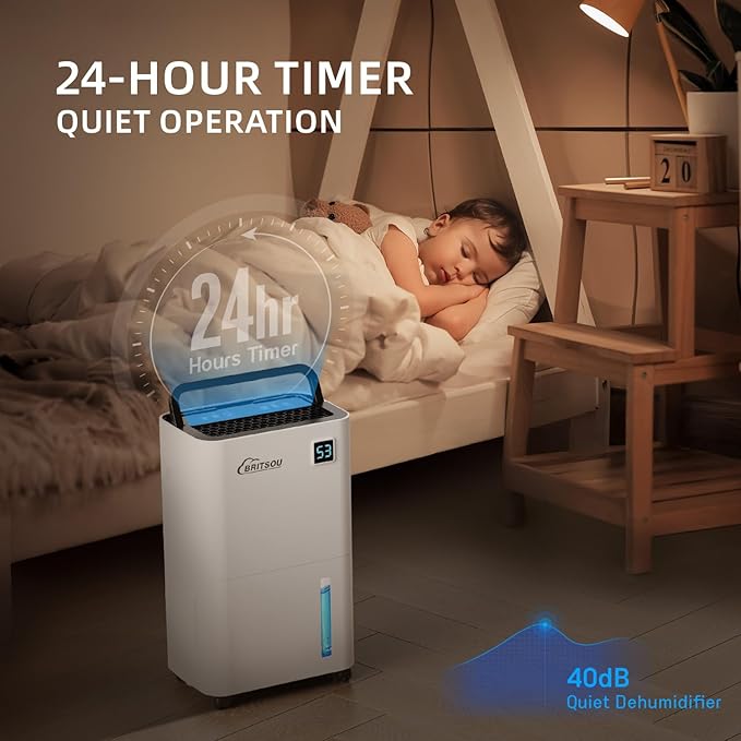 Britsou 50 Pints Dehumidifier for Basement - Image 6