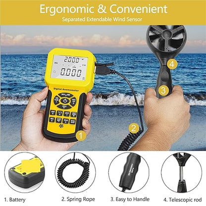 Anemometer, 856A Multifunctional Anemometer - Image 7