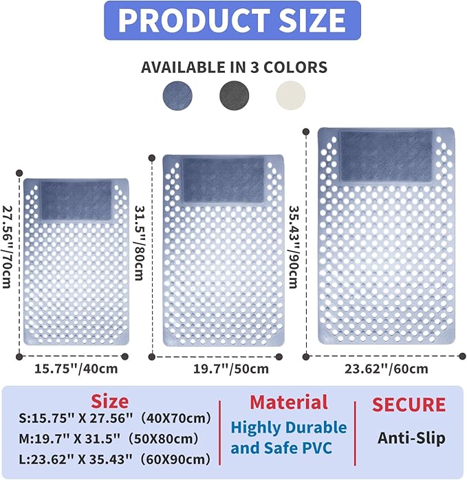 Bath Tub Shower Mat with Soft Shower Foot Scrubber Mat - Image 2