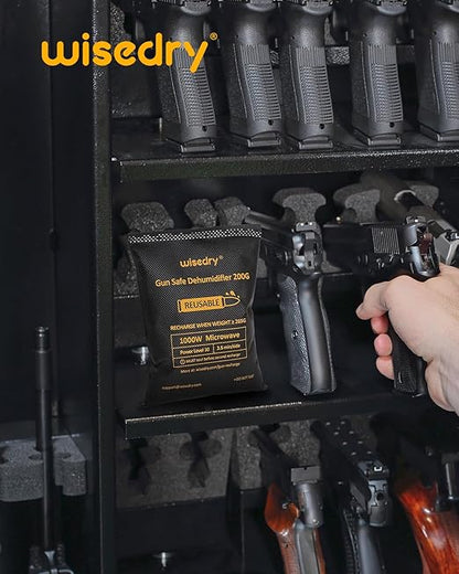 wisedry 200 Grams x 4 Packs Gun Safe Dehumidifier, Reusable Moisture Absorber - Image 4