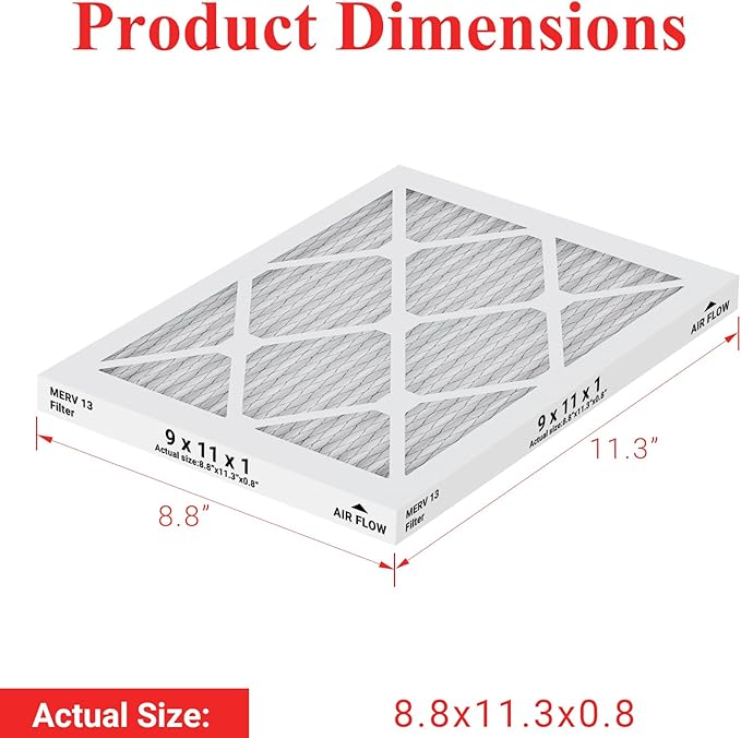 9 x 11 x 1 MERV 13 Replacement Dehumidifier Filter Compatible - Image 2