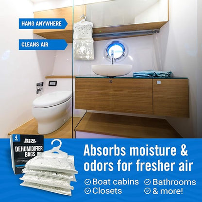 4 Pack Moisture Absorber Hanging Bags, Boat Dehumidifier - Image 8