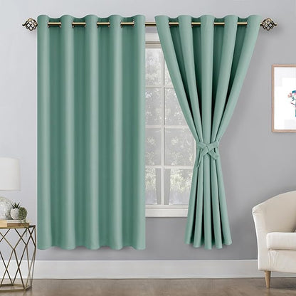 Hiasan Blackout Curtains for Bedroom, 60 x 63 Inches Length - Image 2