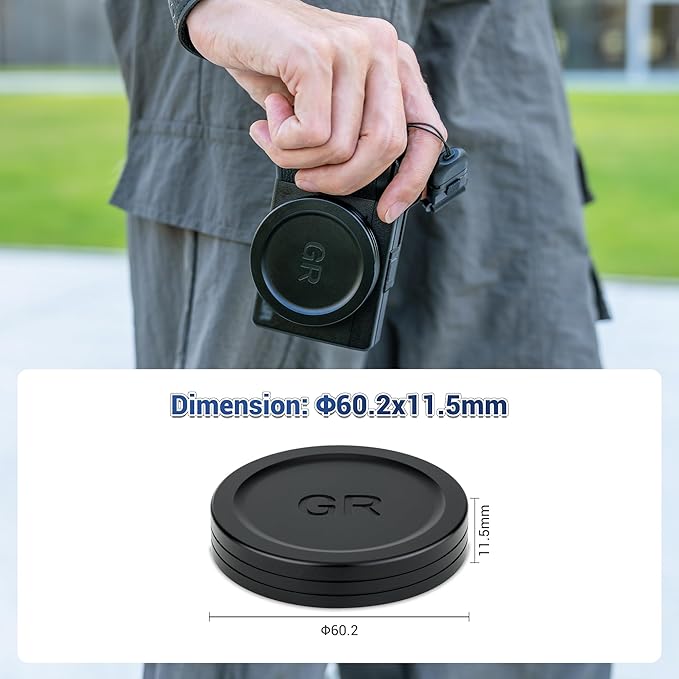 JJC Aluminum Lens Cap for Ricoh GR IV GRIV GR4 HDF Monochrome Digital Camera - Image 5