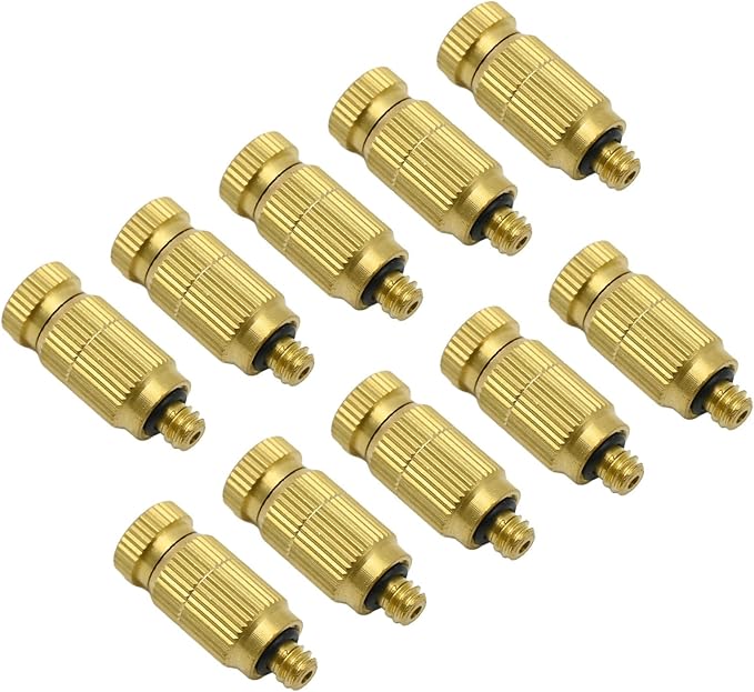 Brass Misting Nozzle, 10 Pack High Pressure Spray 10/24 UNC Anti-drip Fogging - Image 8