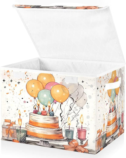 xigua Happy Birthday Pattern Storage Bins - Image 2