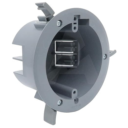 4'' Old Work Round Electrical Box, One-Gang Grey PVC Junction Box, 18 Inch by AirmontProducts