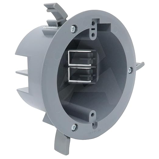 4'' Old Work Round Electrical Box, One-Gang Grey PVC Junction Box, 18 Inch by AirmontProducts