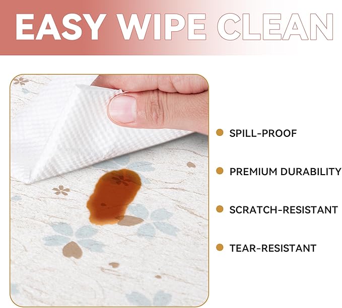 Ray Star Shelf Liner, 18in x 4FT Non Adhesive Floral Cabinet Liner - Image 5