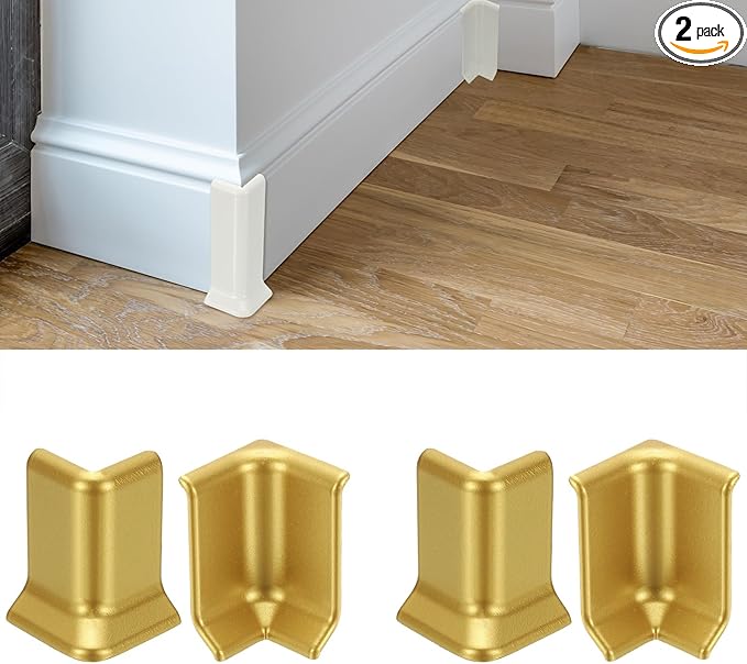 uxcell Self Adhesive Baseboard Corner Blocks, 2.2 Inch Wall Edge Corner by uxcell