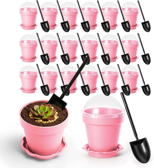 20 Pcs Nursery Pots with Humidity Dome, Cupcake Plant Nursery Pots with Bring A by Unknown