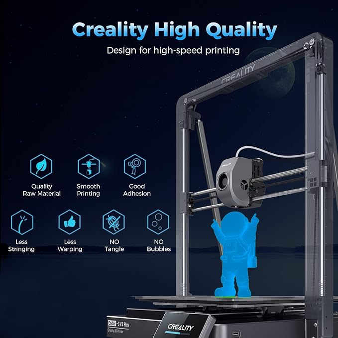 Creality 3D Luminous PLA Printer Filament, 1.75mm Glow in The Dark Shiny - Image 2