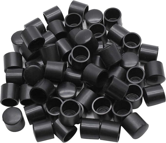 60Pcs Round Rubber End Caps 1/2" ID Vinyl Flexible Bolt Chair Foot Covers Screw by Bonsicoky