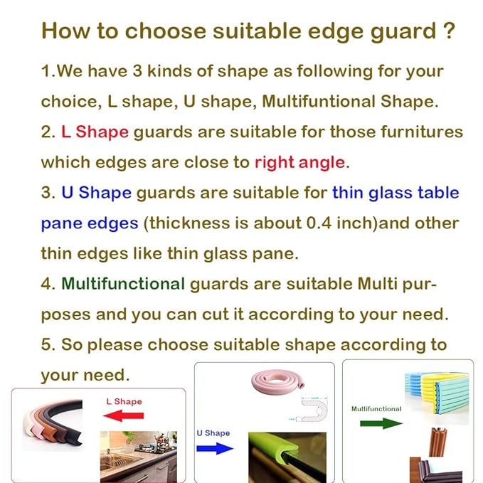 M2cbridge U Shape Extra Thick Furniture Table Edge Protectors Foam 6.5 Ft - Image 5