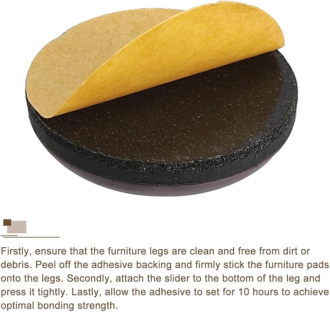 uxcell Furniture Sliders, Furniture Pads Floors Protectors Chair Leg Moving - Image 4