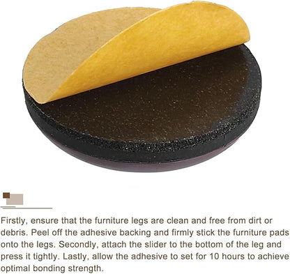 uxcell Furniture Sliders, Furniture Pads Floors Protectors Chair Leg Moving - Image 4