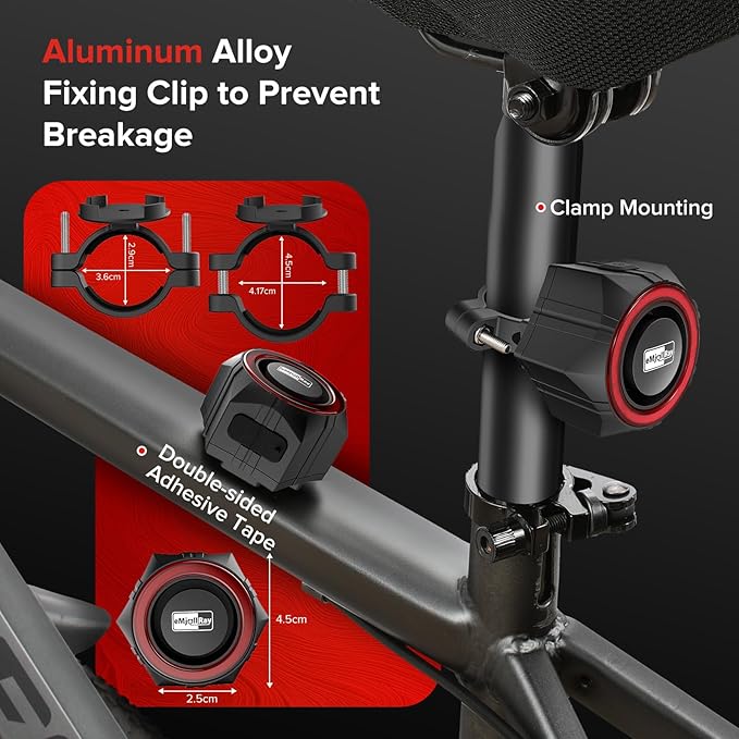 Bike Alarm, 110dB Loud Waterproof Wireless E-Bike Alarm - Image 4