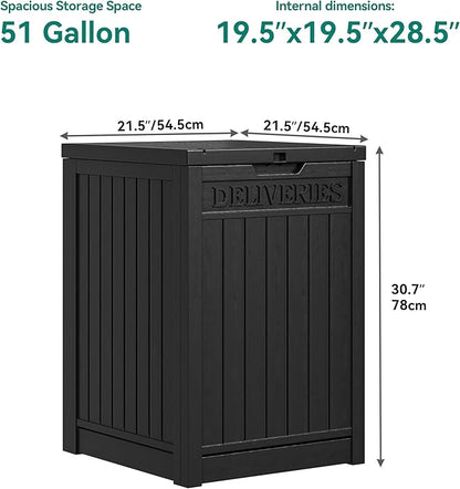 YITAHOME Resin Package Delivery Box 51 Gallon, Secure Lockable Resin Package - Image 8