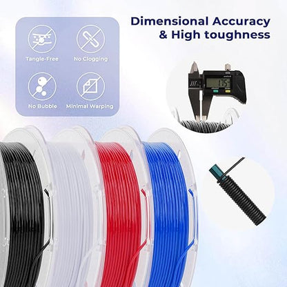 AMOLEN 3D Printer Filament, Flexible TPU Filament Bundle, 1.75mm TPU Filament - Image 6