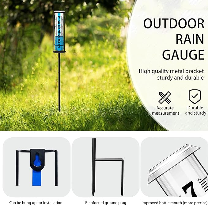 Rain Gauge Outdoor, Accurate Rain Gauges Outdoors Best Rated, Upgraded Freeze - Image 4